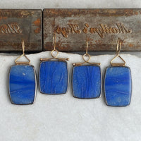 Hinged Dumortierite Earrings